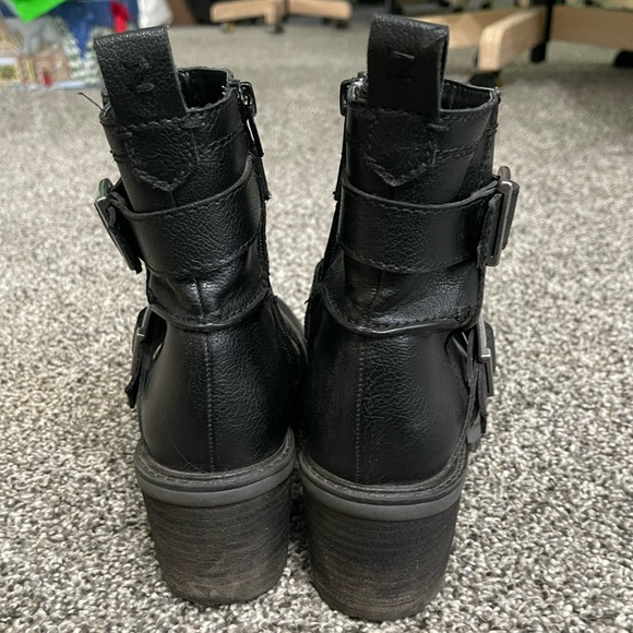 Zodiac black moto zipper buckle boots 6 - Picture 6 of 12